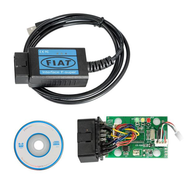 Latest Fiat Scanner OBD2 EOBD USB Diagnostic Cable