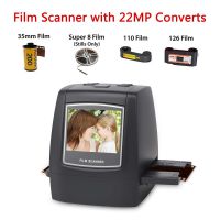 Film Scanner with 22MP Converts 126KPK/135/110/Super 8 Films Slides Negatives All in One into Digital Photos,2.4