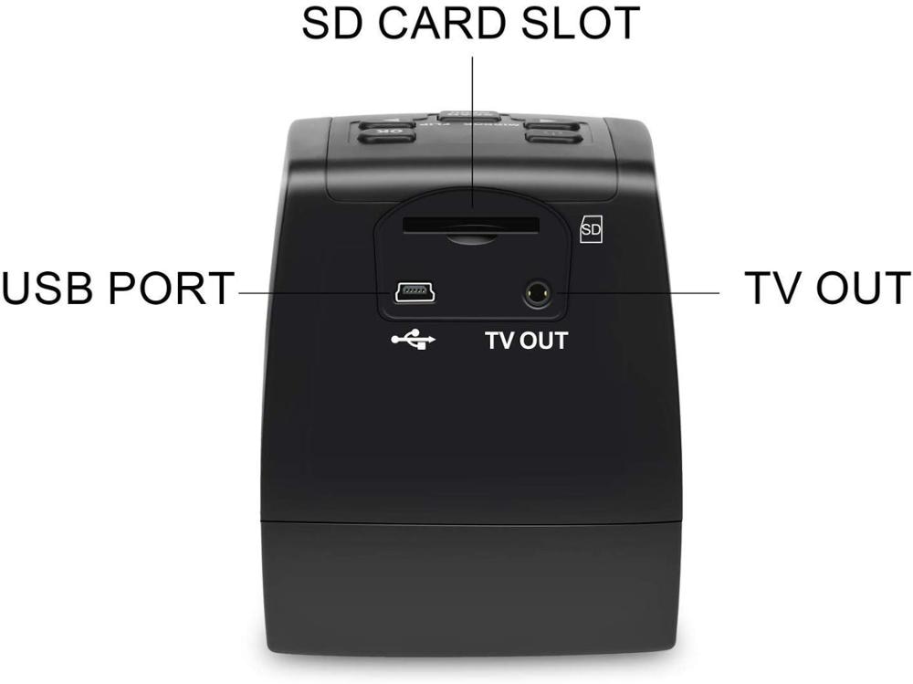 Film Scanner with 22MP Converts 126KPK/135/110/Super 8 Films Slides Negatives All in One into Digital Photos,2.4