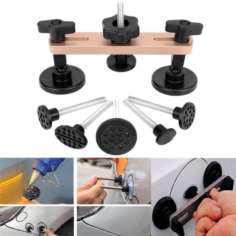 7pcs Fix Dent Repair Tool Kit Instrument Paintless Auto Car Body Damage Pulling Bridge Removal Glue Tab Tool Hand Tool Set