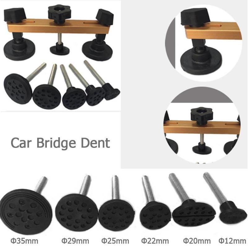 7pcs Fix Dent Repair Tool Kit Instrument Paintless Auto Car Body Damage Pulling Bridge Removal Glue Tab Tool Hand Tool Set