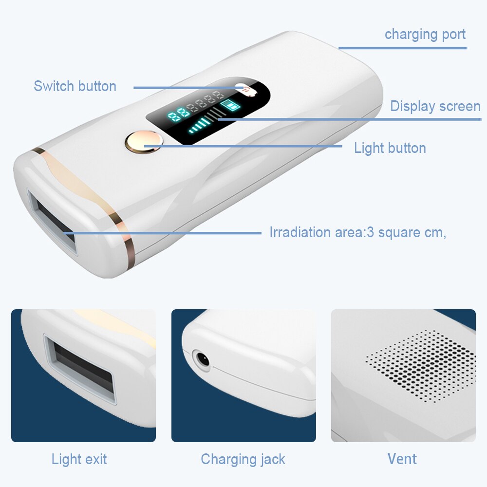 New Flashes Laser Epilator Permanent IPL Photoepilator Hair Removal depiladora Painless Electric Epilator Hair Remover