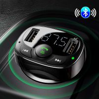 FM Transmitter Bluetooth-compatible Handsfree Car Kit for Mobile Phone MP3 Player With 3.4A Dual USB Car Phone Charger