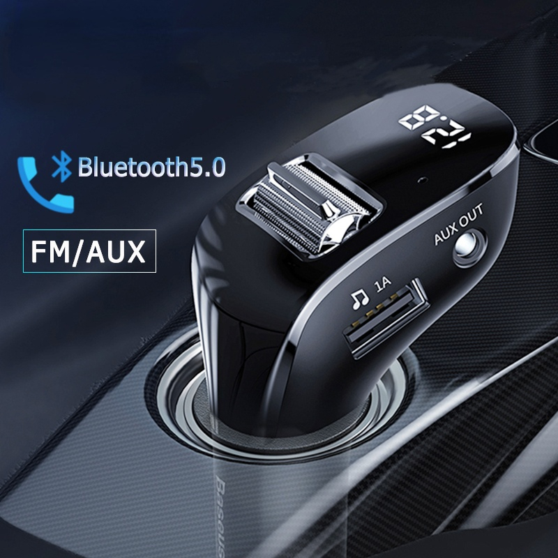 FM Transmitter Bluetooth-compatible 5.0 FM Radio Modulator Dual USB Car Charger Handsfree Wireless Aux Audio MP3 Player