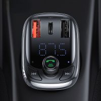 FM Transmitter Car Quick Charger For Phone Bluetooth-compatible 5.0 Car Kit Audio MP3 Player 36W Fast Charging Charger