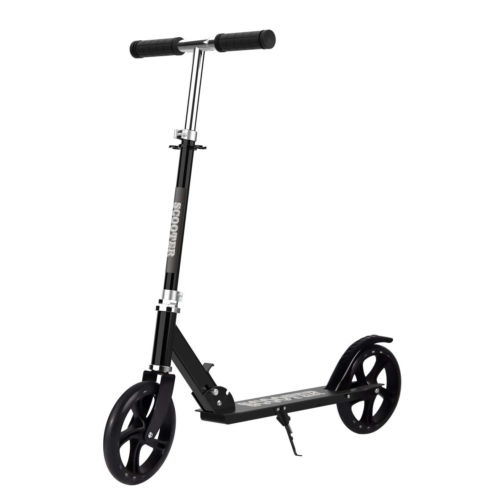 Scooter for Adults and Kids, Foldable Scooter 2 Wheel, Folding Grips Handlebar Adjusts to 3 Heights, 220 Lbs Weight Capacity