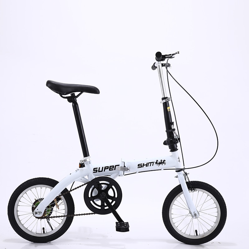 Foldable Ultra-lightweight Kids Bike 14-inch Children Variable Speed Dual Brake Folding Bicycle For Student