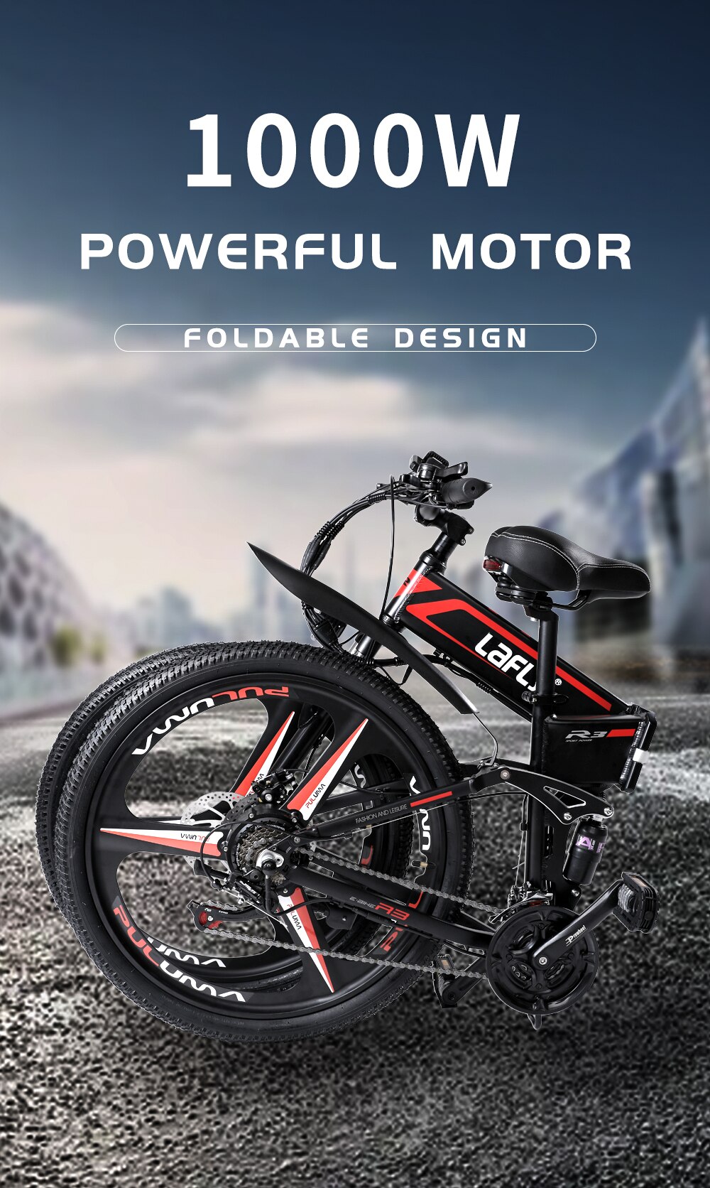 X-3 national standard electric bicycle folding 48V lithium assisted mountain bike  variable speed 26inch ebike