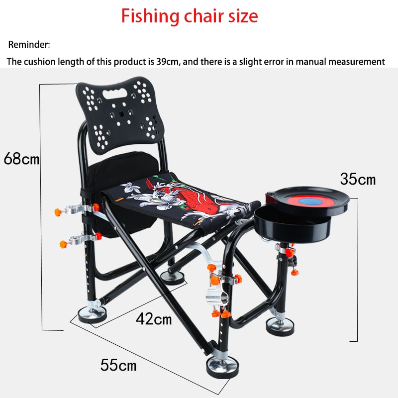 Aluminum alloy folding fishing chair multifunctional fishing stool camping chair natural hiking chair