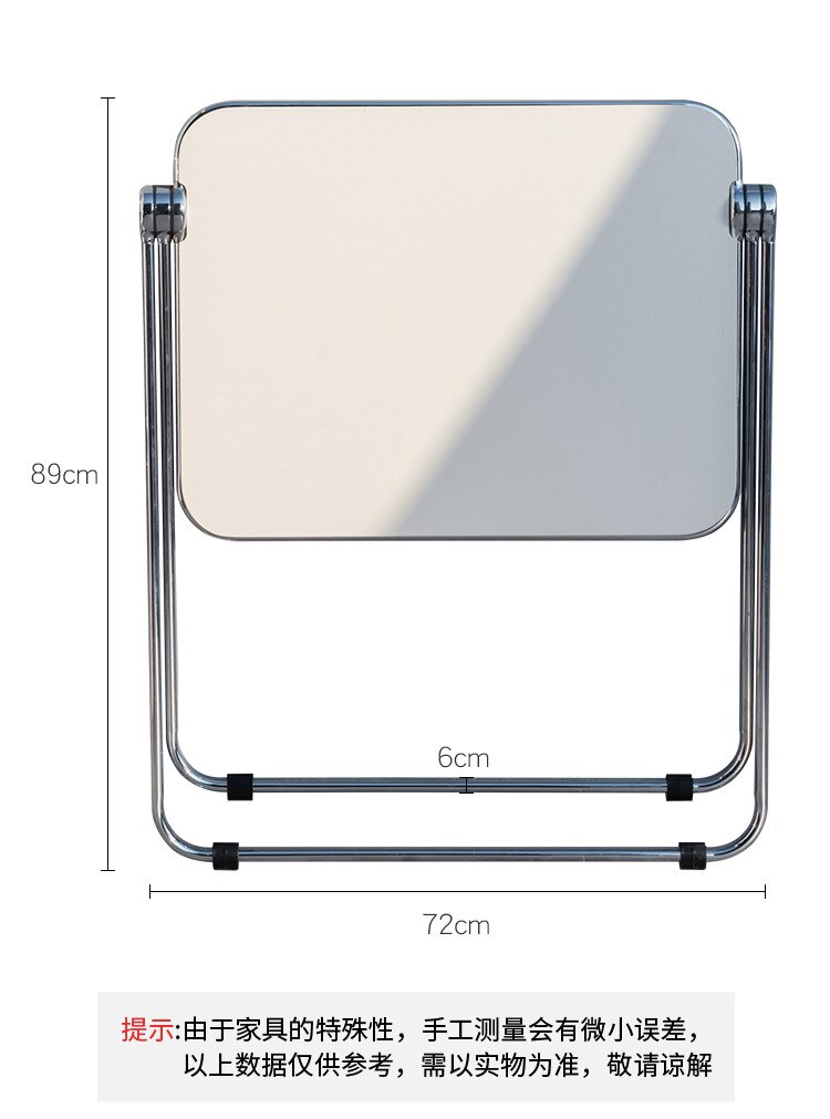 Simple Transparent Folding Table Portable Storage Office Study Table Household Non-slip Small Dining Table Strong Load Bearing