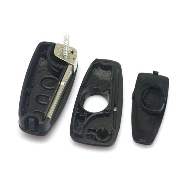 Free Shipping Folding Remote Shell 3 Buttons HU101 Blade for Ford Focus (Black Color ) 5pcs /lot