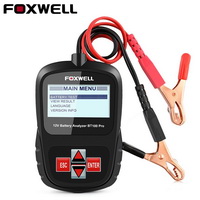FOXWELL BT100 12V Car Battery Tester for Flooded/AGM/GEL