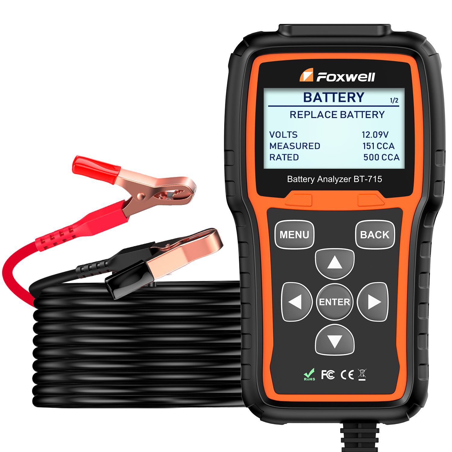 Foxwell BT-715 Battery Analyzer Support Multi-Language Replaced Foxwell BT-705