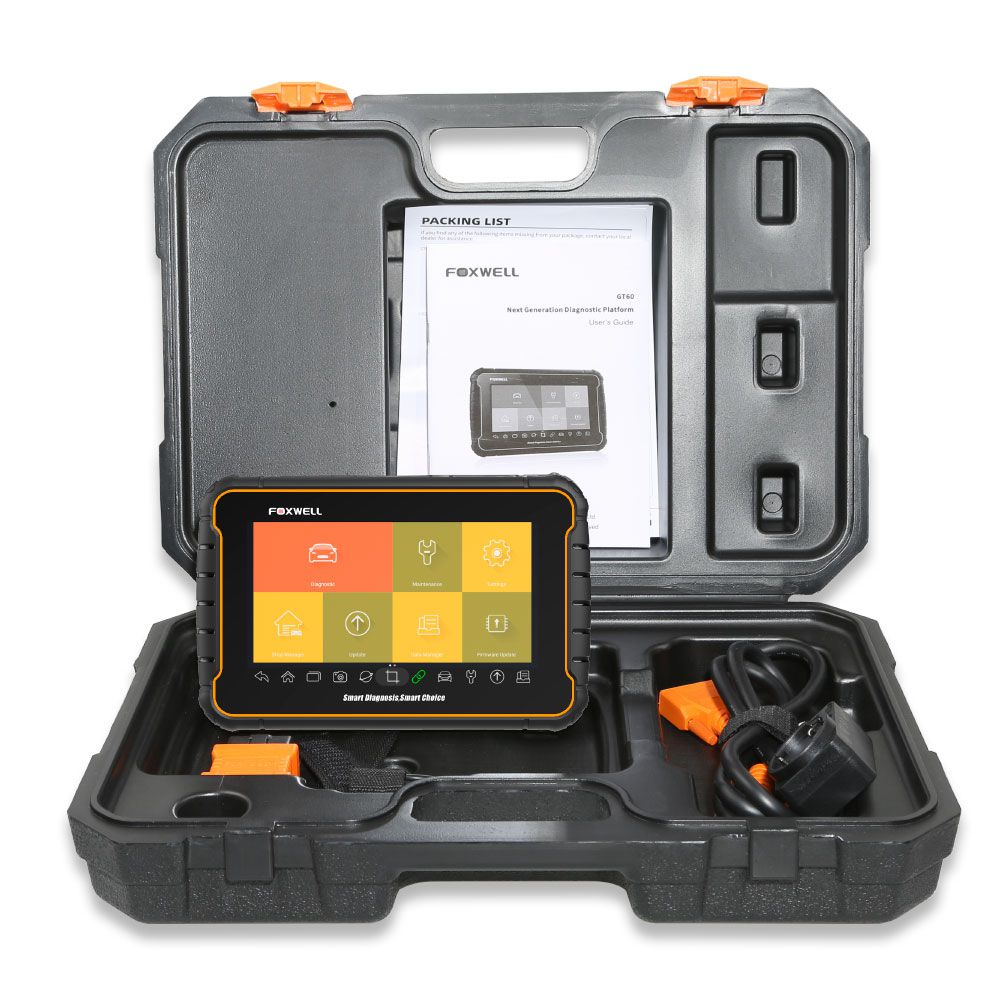 Foxwell GT60 Android Tablet Full System Scanner Support 19+ Special Functions Oil/EPB/Reset/DPF/BMS/Injector/Coding Update Version of GT80