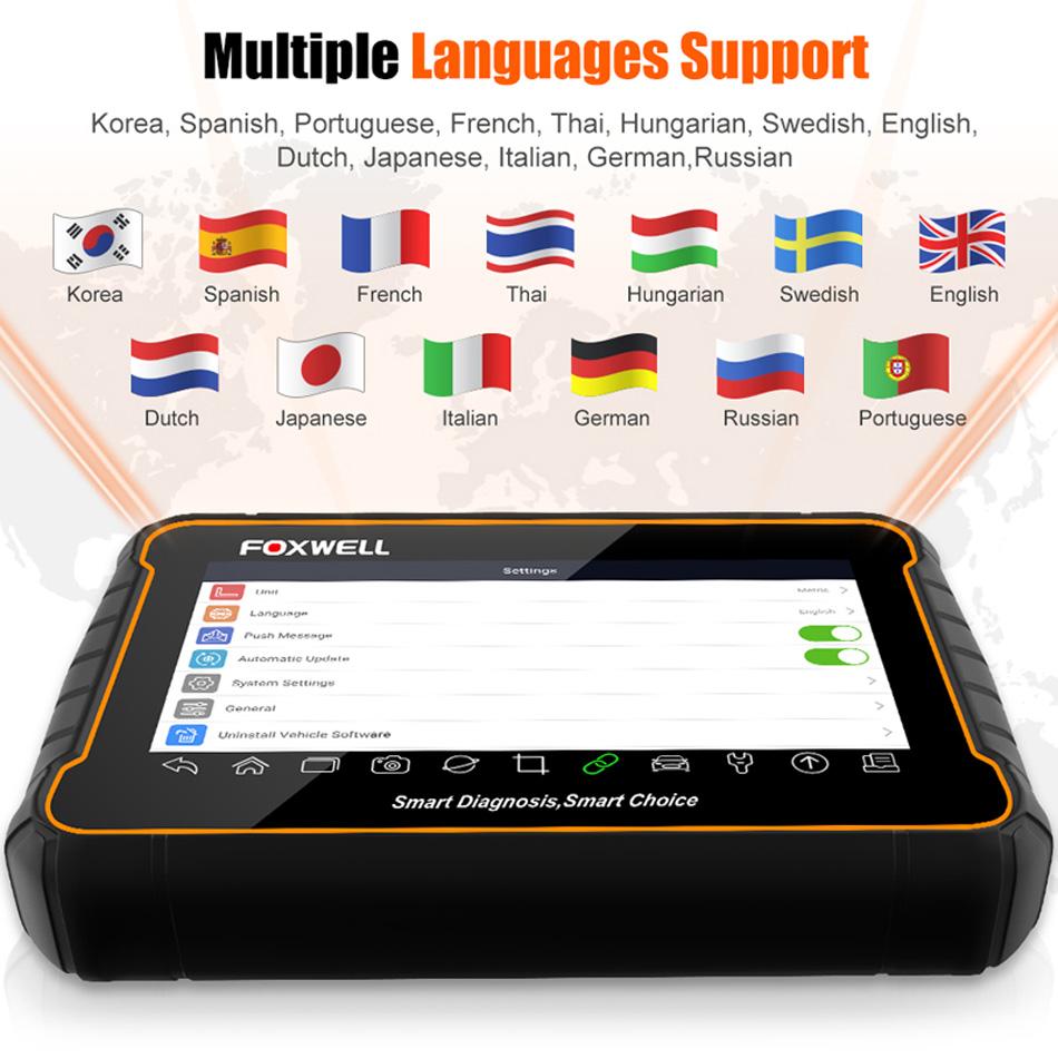 FOXWELL i70 Android Tablet Diagnostic Diagnostic Scan Tool with All System Diagnosis and 22 Services, Oil Reset, EPB, SAS, ABS Bleed DPF, BMS, Inject