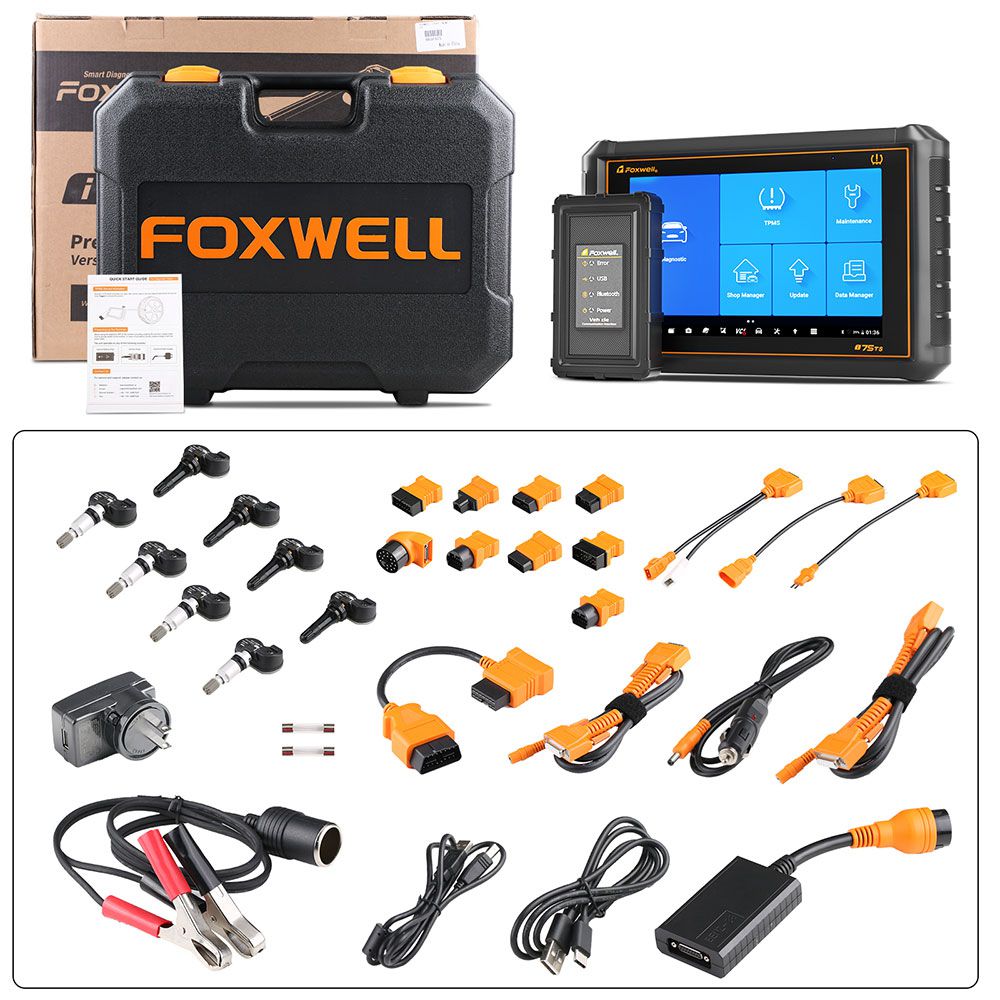 Foxwell i75TS Premier Diagnostic Tool with 35 Service Reset Functions Support TPMS Programming and Online Programming