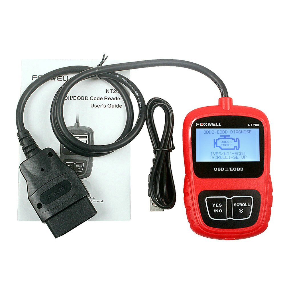 Original Foxwell NT200 CAN OBD2/EOBD Code Reader Free Update Online for Lifetime