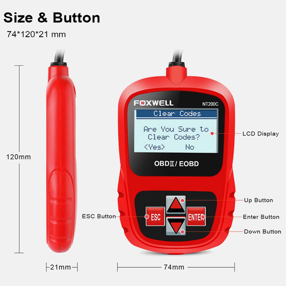 FOXWELL NT200C OBDII/EOBD Code Reader