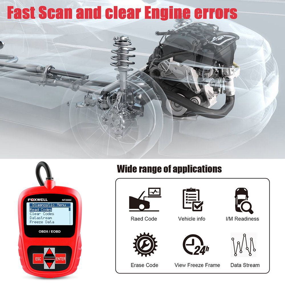 FOXWELL NT200C OBDII/EOBD Code Reader