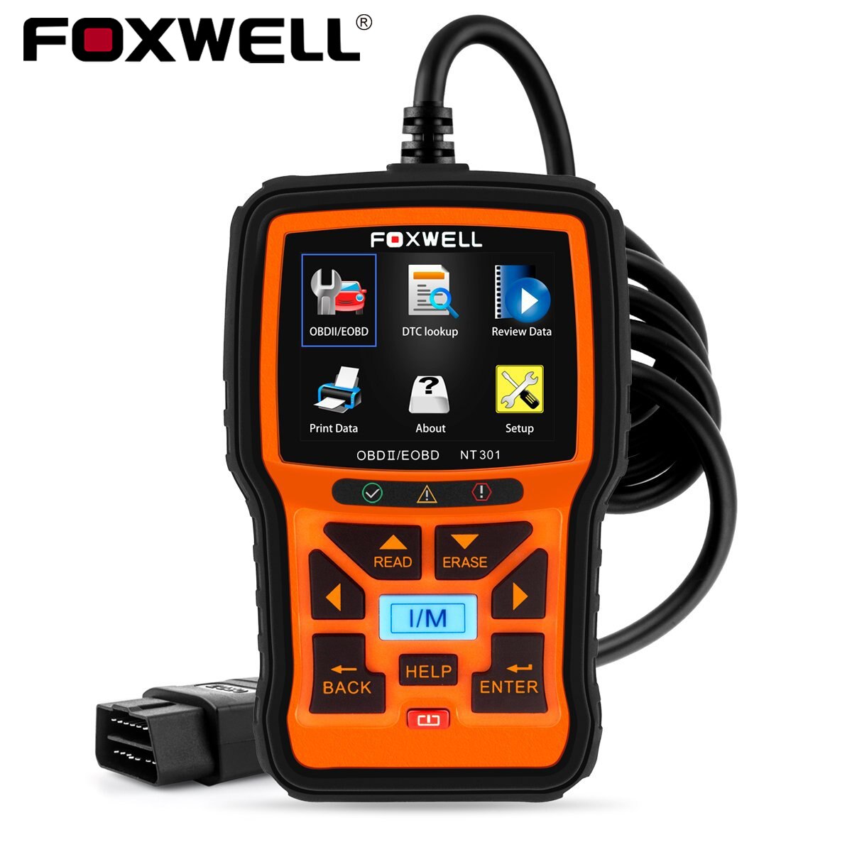 Foxwell NT301 CAN OBDII/EOBD Auto Diagnostic Scanner Code Reader Support Multi-Languages
