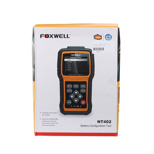 Foxwell NT402 Battery Configuration Tool Free Update Online for 18 Months