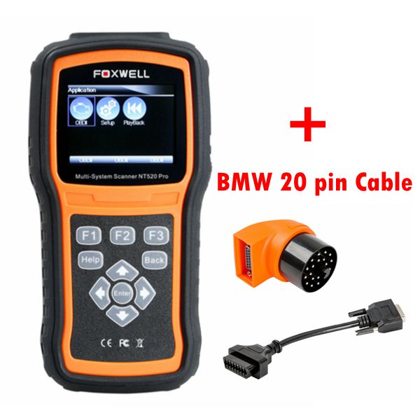 Foxwell NT520 Pro + BMW Software Preloaded + BMW 20 Pin Diagnostic Connector
