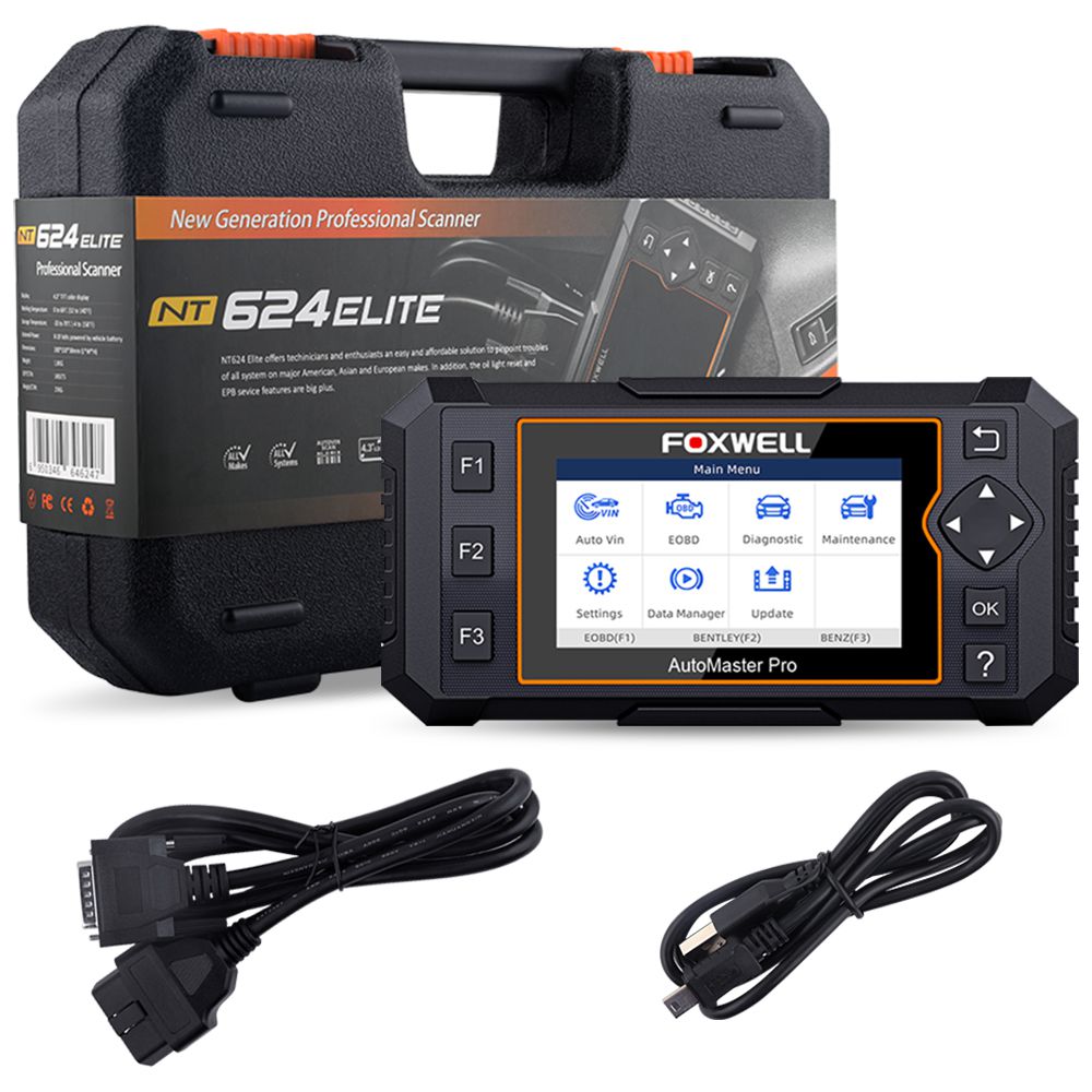 Foxwell NT624 Elite OBD2 EOBD Automotive Scanner Full System Code Reader EPB Oil Reset OBD 2 Auto Scanner Car Diagnostic Tool