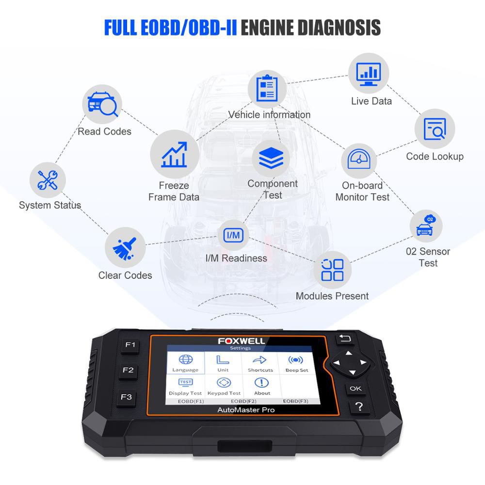 Foxwell NT644 Elite Full System OBD OBD2 Scanner Code Reader DPF SAS Oil EPB BRT 19 Reset Service OBD 2 Car Diagnostic Tool