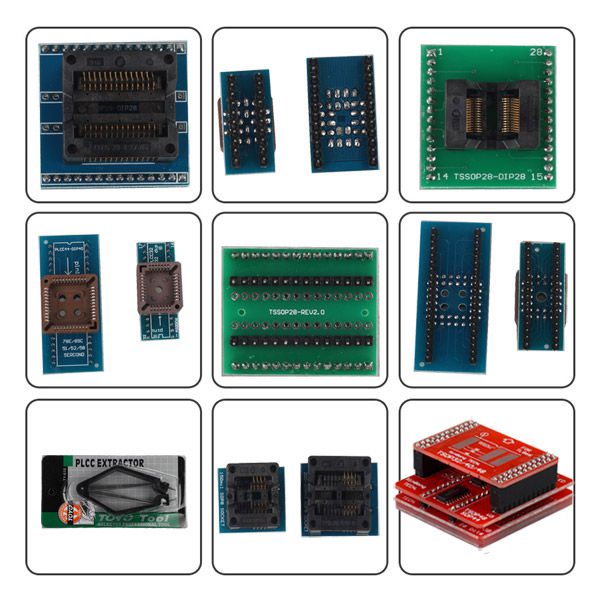 Full Set 21pcs Socket Adapters for Super Mini Pro TL866A/TL866CS EEPROM Programmer