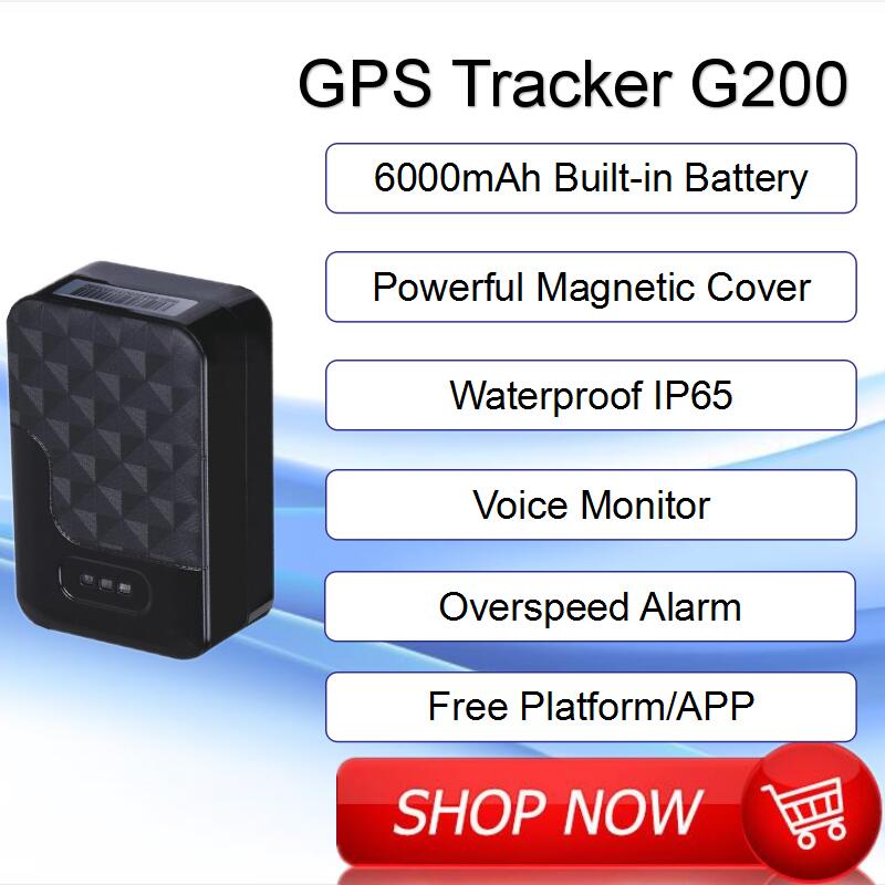 G200 Wireless Car GPS Tracker Super Magnet WaterProof Vehicle GPRS Locator Device 60 Days Standby Real-Time Online App Tracking