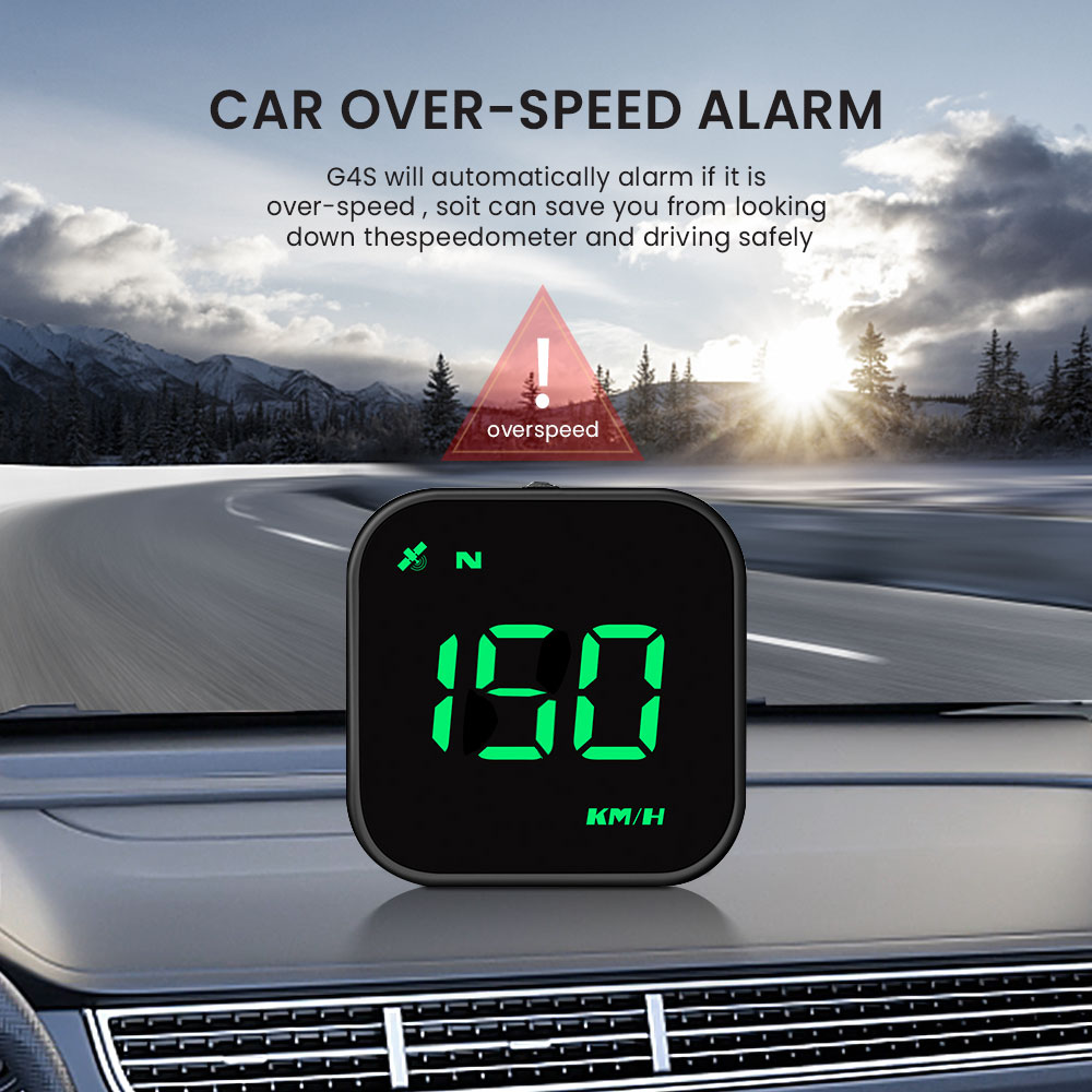 G4S GPS HUD Car LED Head Up Display Smart Digital Alarm Reminder Speedometer GPS HUD Car Accessories for All Cars