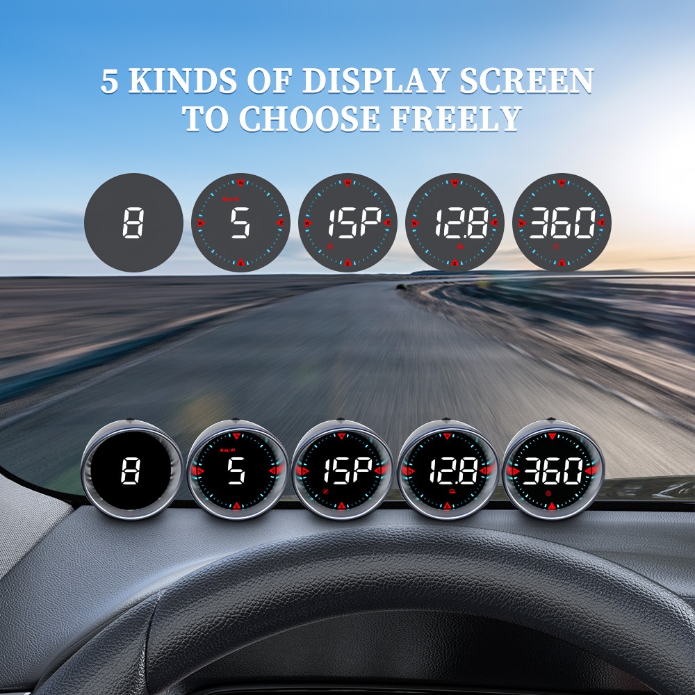 G5 GPS HUD Smart Digital Speed Mileage Meter Overspeed Auto Alarm Head Up Display For All Car Universal Compass Projector