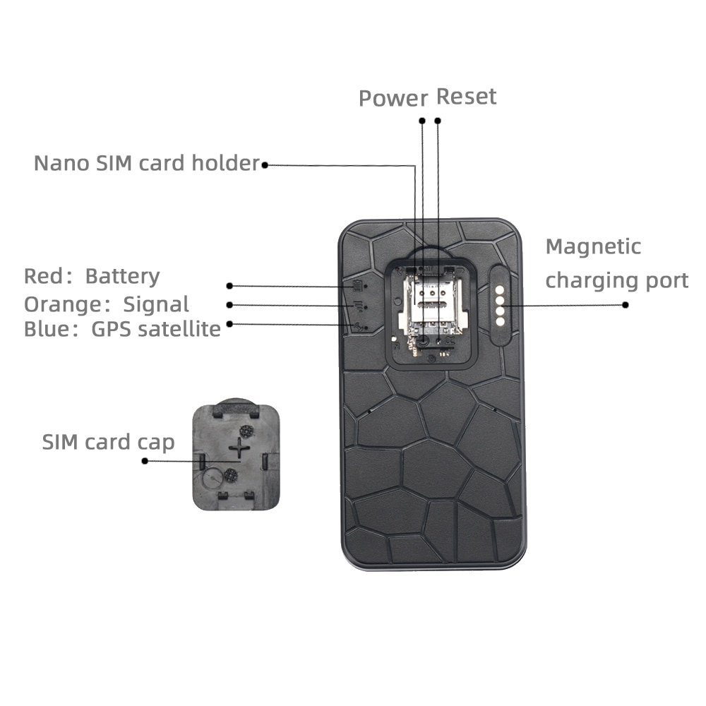 G50 2G 4G GPS Tracker 10000mAh Long Standby IP67 Waterproof Strong Magnetic SOS Anti Lost Alarm for Vehicle Car Bus Taxi Fleets