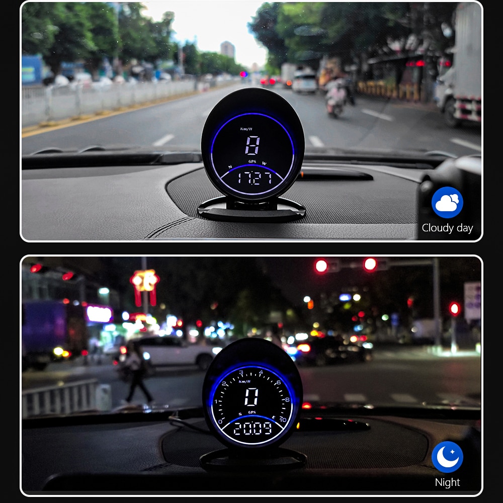 G6 GPS Car MPH KMH HUD Speedometer Head Up Display Hybrid Vehicles Auto Speed Alarm Projector Gps for All Car