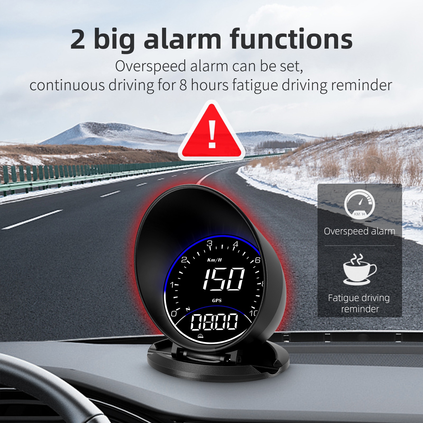 G6 GPS Car MPH KMH HUD Speedometer Head Up Display Hybrid Vehicles Auto Speed Alarm Projector Gps for All Car