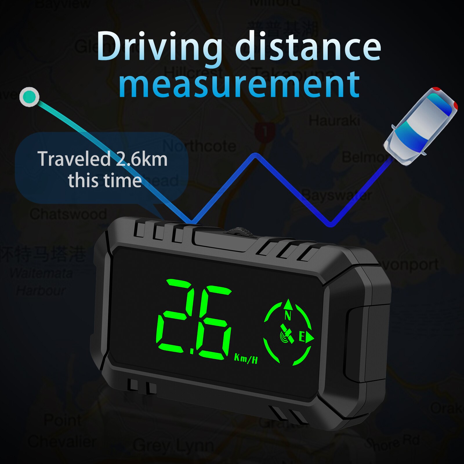 G7 GPS HUD Display Speedometer Digital Car Head-Up Display Over-speed Alarm Universal For Bike Motorcycle Auto Projector