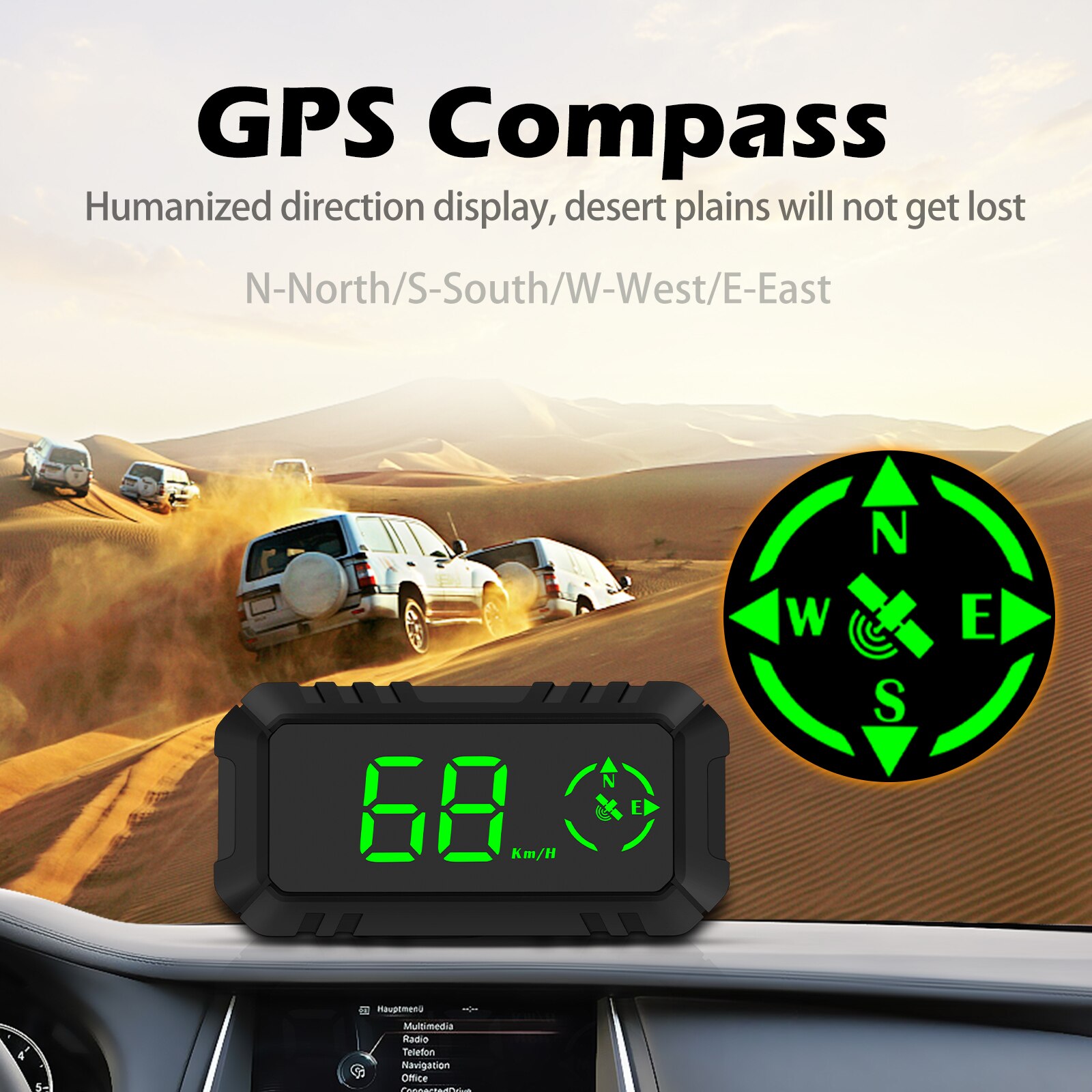 G7 GPS HUD Display Speedometer Digital Car Head-Up Display Over-speed Alarm Universal For Bike Motorcycle Auto Projector