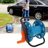 Portable Garden 25M Water Hose Reel Cart Storage Rack Holder Winding Waterpipe Bracket Shaking Tools