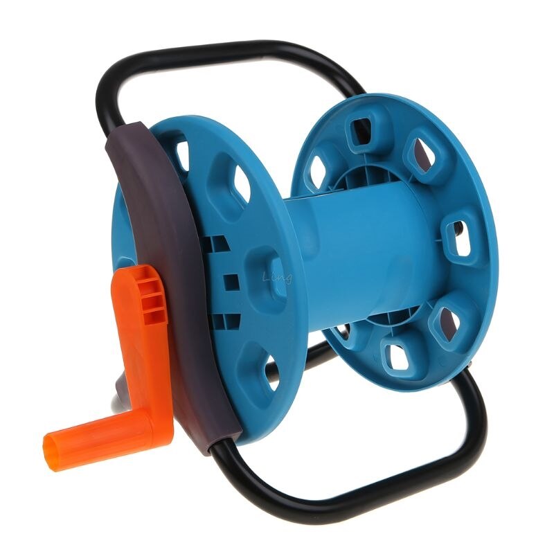 Portable Garden 25M Water Hose Reel Cart Storage Rack Holder Winding Waterpipe Bracket Shaking Tools