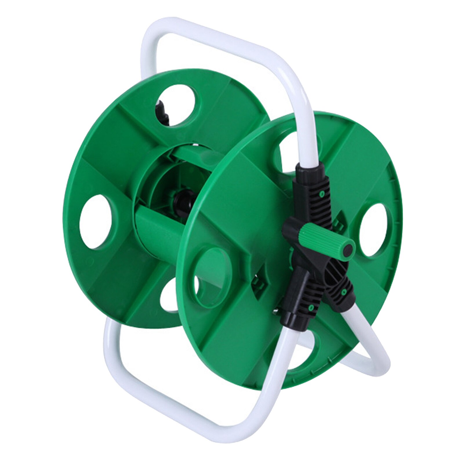 Garden Hose Pipe Reel Holder Cart Free Standing Home Greenhouse Outdoor Tools Accessory Save Space Water Irrigation Supplies