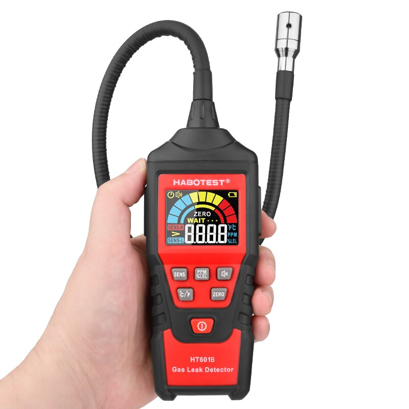 HT601A HT601B HT61 Gas Analyzer Gas Leak Air Quality Detector PPM Meter Combustible Flammable Gas Natural Tester 9999 PPM 20% LEL