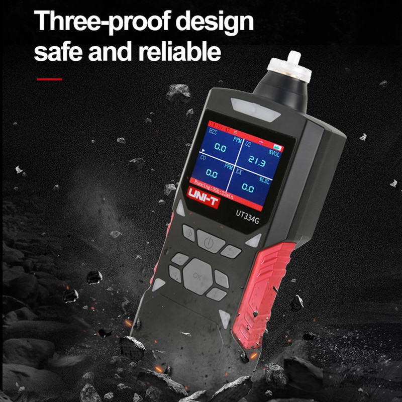 UNI-T Gas Detector Leakage UT334 Series 4 in 1 Gas Tester O2 H2S CO EX Carbon Monoxide Meter Air Quality Monitor Sound Alarm
