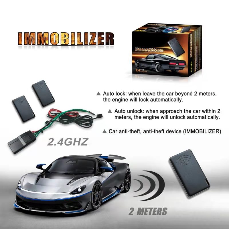 GD-16 Immovilizador RFID Wireless Car Security System Immobilizer Engine Automatic Lock Anti-Theft Alarm Device
