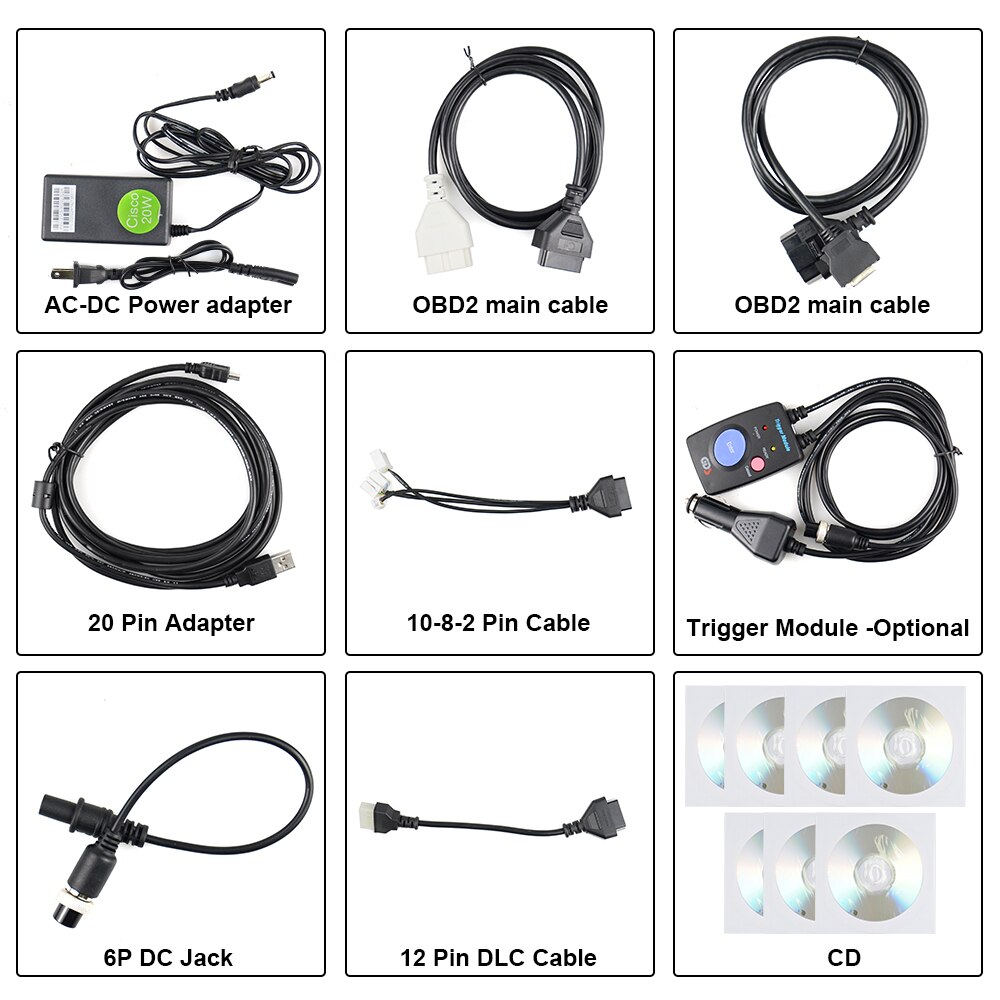 GDS VCI Auto Diagnostic Tool Trigger Module Flight Record Function OBD2 Diagnose Programming Interface Firmware