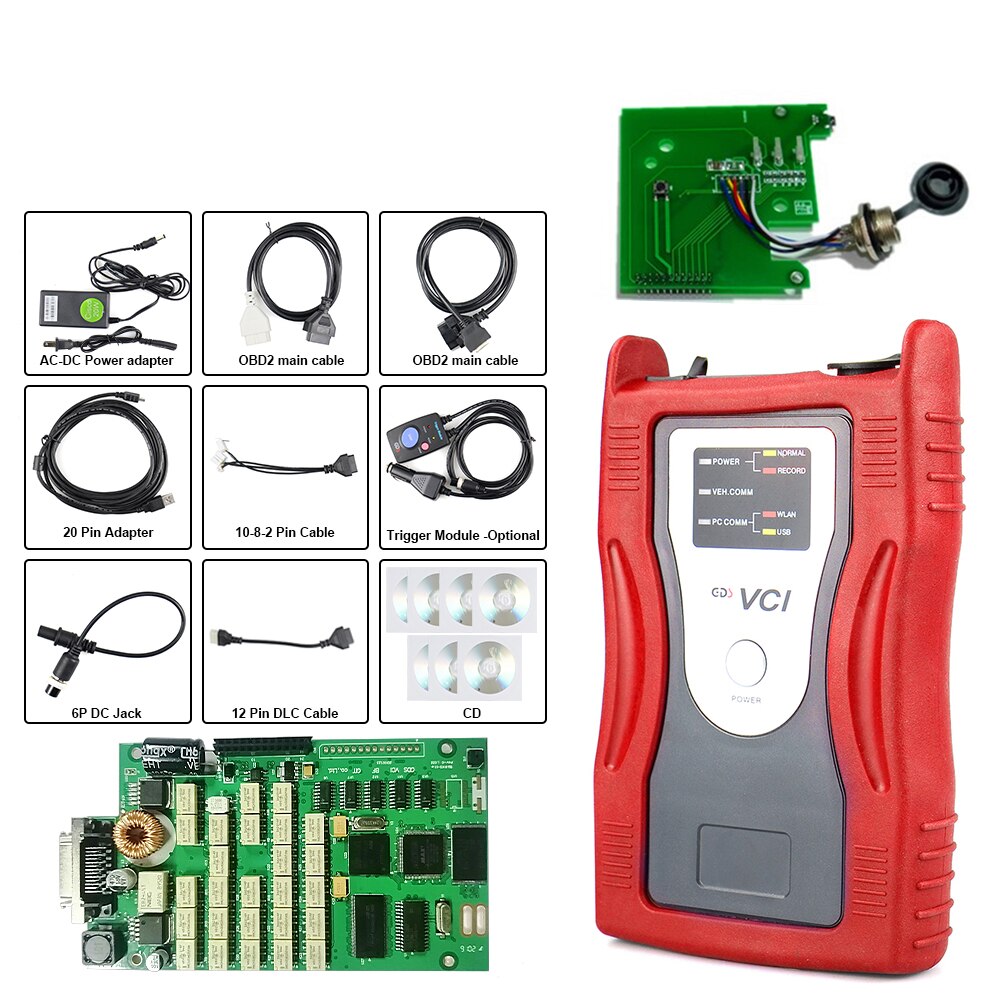 GDS VCI Auto Diagnostic Tool Trigger Module Flight Record Function OBD2 Diagnose Programming Interface Firmware