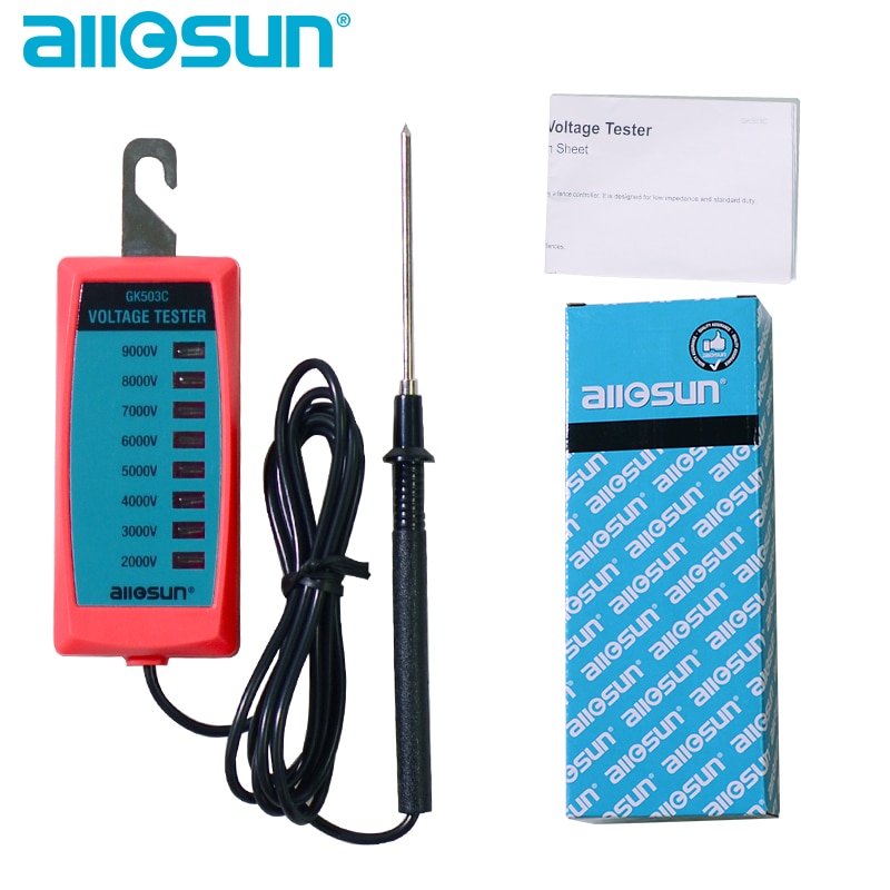 GK503C Electric Fence Voltage Tester 2000V to 9000V Fence Controller No Battery Voltage Tester with Neon Lamp