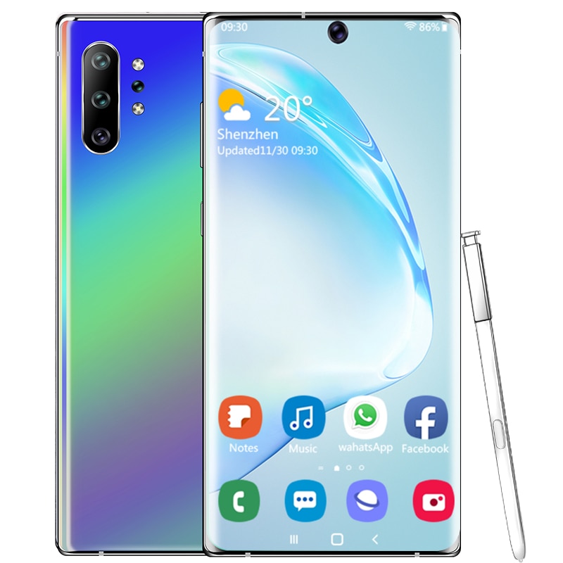 Global Versio Smartphone Note10+ 6.8 Inch Screen 2GB RAM 16GB ROM Android 9.1 Unlocked Mobilephone Cellphone Celular Celulares