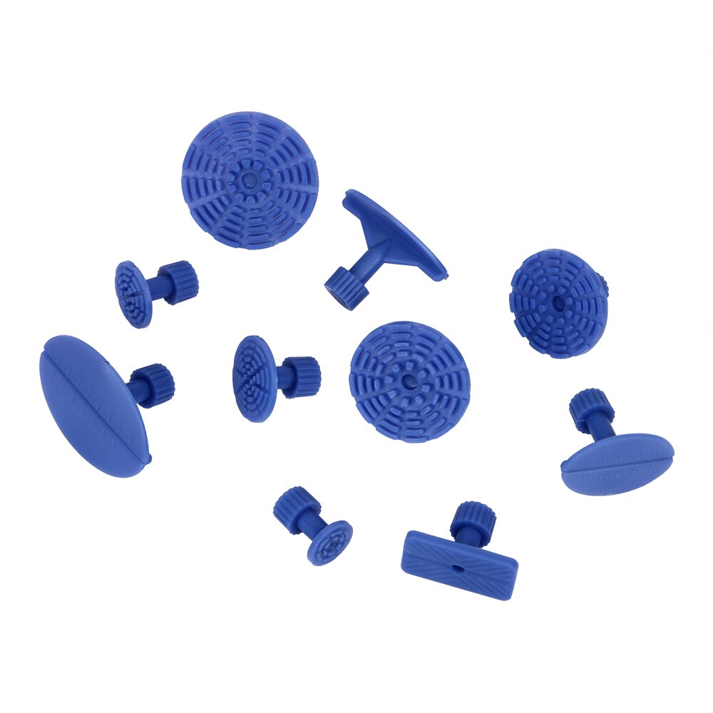 10Pcs/set Auto Body Dent Paintless Repair Kits Removal Dents Repair Tool Dent Puller Plastic Glue Tabs Suction Cup Manual Tools