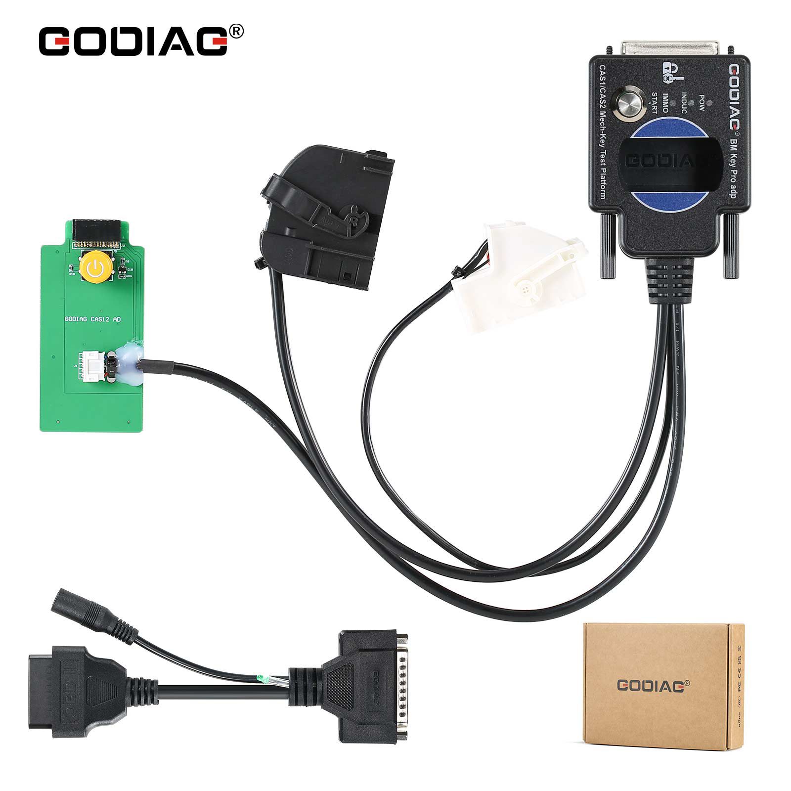 2024 GODIAG BMW CAS1/CAS2 Mech-Key Test Platform Detect CAS & Key Synchronization Solder-free Matching CAS Data Read, Write and Program