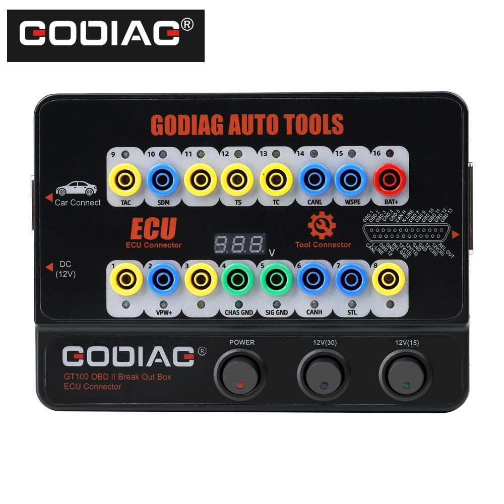 GODIAG GT100 AUTO TOOLS OBDII Break Out Box ECU Connector